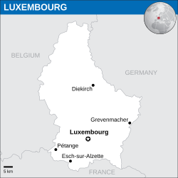 Luxembourg के लोकेशन