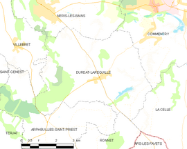 Mapa obce Durdat-Larequille