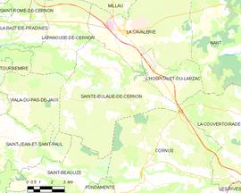 Mapa obce Sainte-Eulalie-de-Cernon