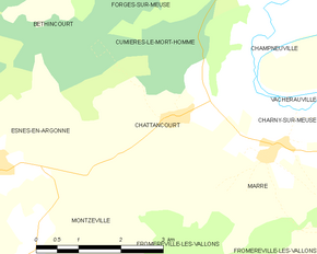 Poziția localității Chattancourt