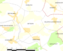 Mapa obce Bettborn