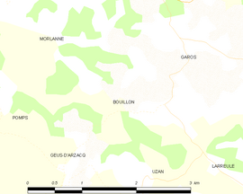 Mapa obce Bouillon