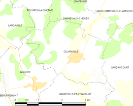 Mapa obce Ollainville