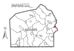 Vị trí trong Quận Adams, Pennsylvania