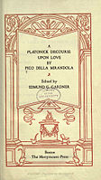 Титульный лист издания Мирандолы (Мерримаунт-пресс, 1914).