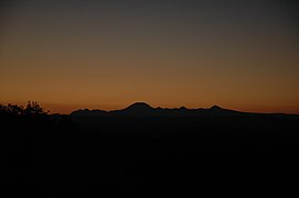 View from Palo Cedro of Sunrise over Mount Lassen (September 2007)