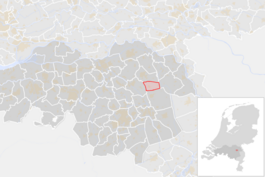 Locatie van de gemeente Boekel (gemeentegrenzen CBS 2016)