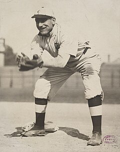 Nap Lajoie was the first second baseman to be inducted into the Baseball Hall of Fame. Napoleon Lajoie, second baseman for Cleveland.jpg
