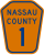 County Route 1 marker