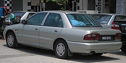 Proton Wira (saloon) (first generation, first facelift) (rear), Serdang.jpg