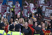 Protests outside BBC Television Centre ahead of Griffin's appearance on Question Time Question time nick griffin protest 2.jpg