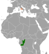 Location map for the Republic of the Congo and the Holy See.