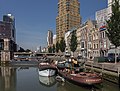 Rotterdam, la vue sur le Wijnhaven du pont (Jan Kuitenbrug)