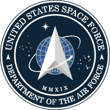 Seal of the U.S. Space Force, which is organized within the Department of the Air Force. Seal of the United States Space Force.svg