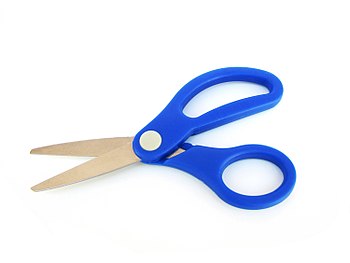 English: blue scissors Español: tijeras azules