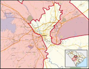 South Carolina's 2nd congressional district in Columbia (since 2023).svg