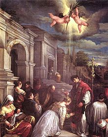 St Valentine baptizing St Lucilla, Jacopo Bassano. St-valentine-baptizing-st-lucilla-jacopo-bassano.jpg