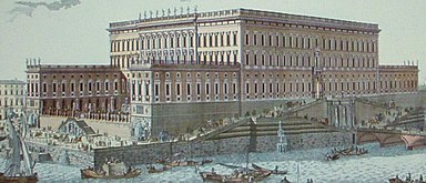 三王冠宮原址上建起的斯德哥爾摩王宮，1770年