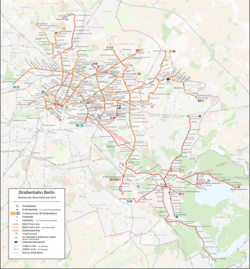 Map of the network, December 2014.