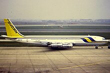 Boeing 707 de Sudan Airways en el Aeropuerto de Londres-Heathrow (c. 1974-1980)