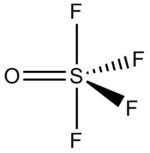Strukturformel von Schwefeloxidtetrafluorid