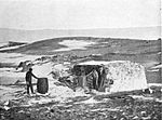Steinhütte an der Hope Bay, Trinity-Halbinsel, errichtet im Januar 1903 von einer Gruppe der schwedischen Antarktisexpedition.