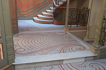 Floor of the Hôtel Tassel in Brussels, with the characteristic whiplash design (1892–93)