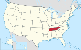 Locatie van Tennessee