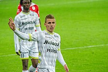 Hazard playing for Zulte Waregem in 2014 Thorgan Hazard 2014.jpg