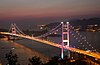 Tsing Ma Bridge at night