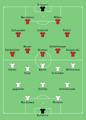 Alineaciones Werder Bremen vs 1. FC Kaiserslautern 13/09/1961