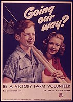 "Going Our Way? Be a Victory Farm Volunteer", 1941–1945, NARA