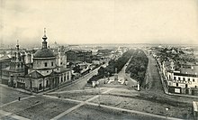 Страстная площадь с церковью, около 1900 г.