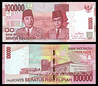 Rp 100,000 (Sukarno and Mohammad Hatta)