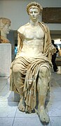 Claude assis, Leptis Magna, rostres du forum. Marbre. 53 de l’ère commune. Musée archéologique de Tripoli