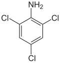 Struktur von 2,4,6-Trichloranilin
