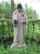Statuie a lui Étienne Harding, al treilea abate fondateur