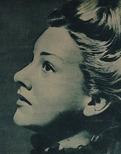 L'actriz Amparo Rivelles en una fotografía de 1945.