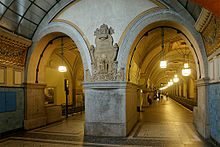 The Berlin U-Bahn
(Metro) at Heidelberger Platz station Berlin - U-Bahnhof Heidelberger Platz Sudzugang.jpg