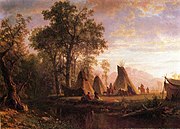 Indian Encampment, Late Afternoon (1878) アルバート・ビアスタット