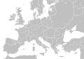 A blank map of Europe circa 1004 CE. The main subdivisions of the Byzantine Empire, Holy Roman Empire, Burgundy, France and Poland are also shown.