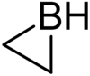 Skeletal formula of borirane