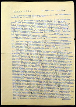 Braunschweig Uebergabe 12 April 1945 Seite 1 E 10 (Stadtarchiv Braunschweig).JPG