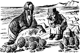 Морж и Плотник беседуют с устрицами (иллюстрация Джона Тенниела)