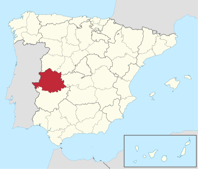 Kart over Cáceres