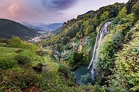 Cascate delle Marmore falls where the Velino joins the Nera.