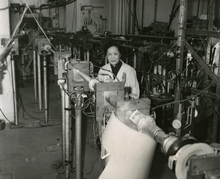 Chien-Shiung Wu, who verified the problem with Xenon in the B nuclear reactor for the Manhattan Project's physicists and engineers Chien-Shiung Wu (1912-1997) in 1963 - Restoration.png