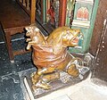 Two-faced dog at the base of the Choir gate