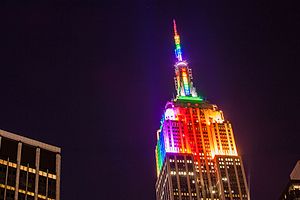Empire State Building in Rainbow Colors for Gay Pride 2015 (19076876770).jpg