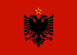28.12.1976—30.04.1991 Флаг Народной Социалистической Республики Албания 30.04.1991—07.04.1992 Флаг Республики Албания
